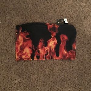 Flame crop top